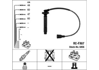 Buji Kablosu  NGK 6856  22451AA660 22451-AA660 22451AA661 22451-AA661 22451AA710 22451-AA710 22451AA890 22451-AA890