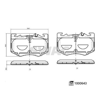 Fren Disk Balata Ön Mercedes GLB -Serisi (BM247)(07.2019->)  SWAG 33 11 3710