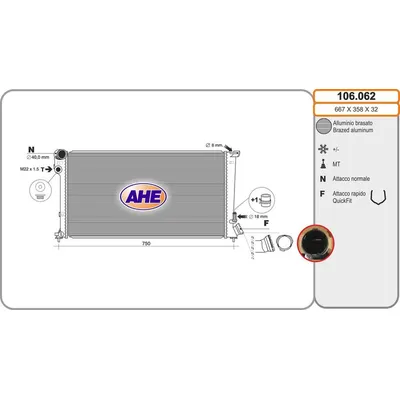 Su Radyatörü  Peugeot 306 S.Wagon (04.1997->)  MGA 80386