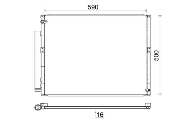 Klima Radyatörü  Toyota Land Cruiser (J12)(2003->)  MAHLE AC 836 000S