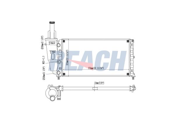 Su Radyatörü  Fiat Punto (176) 3/5 Kapı (09.1993->)  MAHER 10439