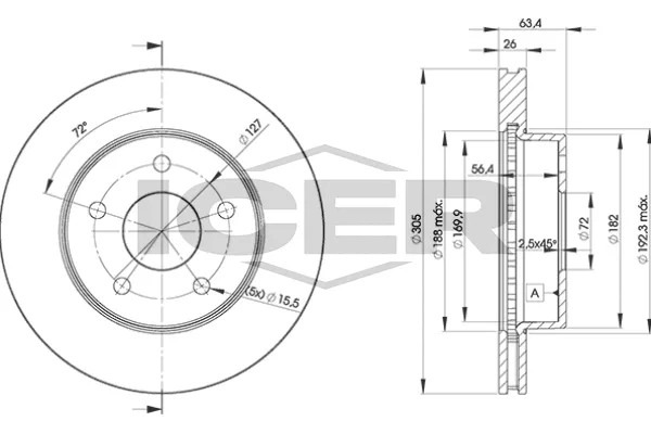Fren Disk Ayna Ön Sağ ve Sol WALBURG WBD1494