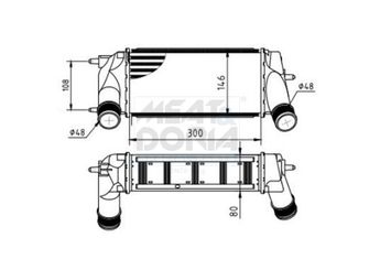 Turbo Radyatörü  RADISEN RI 96498  2013451 1878630 1776956 C1B19L440AB C1B19L440AC C1B19L440AD