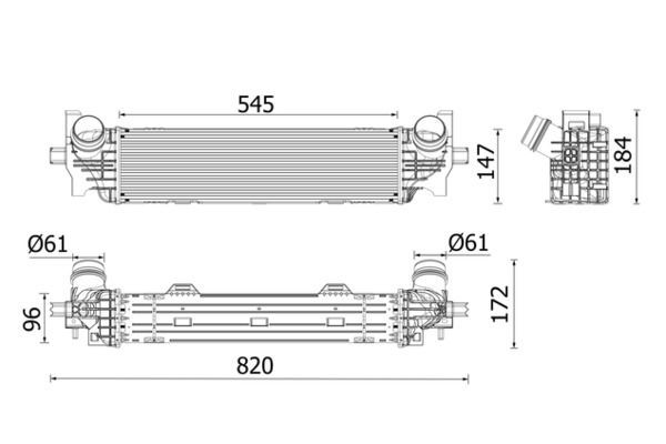 Turbo Radyatörü  BMW 7 Serisi (G11/G12)(10.2015->)  MAHLE CI 660 000P