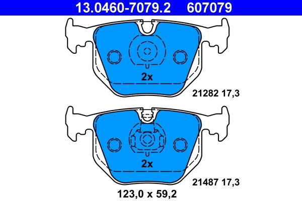 Fren Disk Balata Arka BMW 3 Serisi Cabrio (E46)(2000->)  ATE 13.0460-7079.2