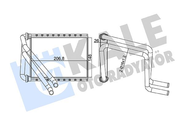 Kalorifer Radyatörü  Honda Civic Sedan (FC)(10.2016->11.2021)  MAHER 15773