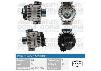 Alternatör  VALEO 443520  1475570 571613 1442788 518064 0518064