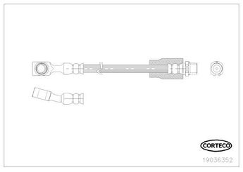 Fren Hortumu Ön Sağ veya Sol CAVO C600 015A  5562245 13335201