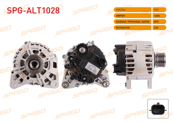 Alternatör  SPAGO ALT1028  231001318R 231007865R 231008918R 311003442R 231003424R 231006247R 231007519R 23100-1318R 23100-7865R 23100-8918R 2310007865A 31100-3442R 231000027A 231001318RA 231004864A 231007865RA 231008918RA