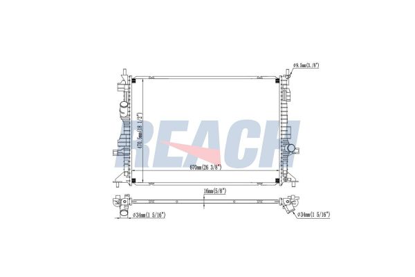 Su Radyatörü  Ford Focus S.Wagon (CGE)(2018->)  OEMPARTS 1901064AA01
