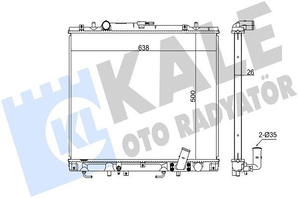 Su Radyatörü  Mitsubishi Pajero Sport (K90)(1999->)  KALE 362305