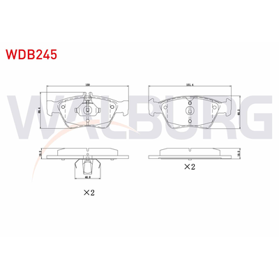 Fren Disk Balata Ön WALBURG WDB245