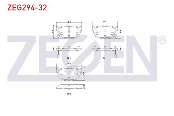 Fren Disk Balata Arka Hyundai Lantra S.Wagon (RD)(1996->)  ZEGEN ZEG294-32