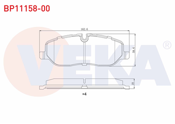 Fren Disk Balata Ön VEKA BP11158-00  