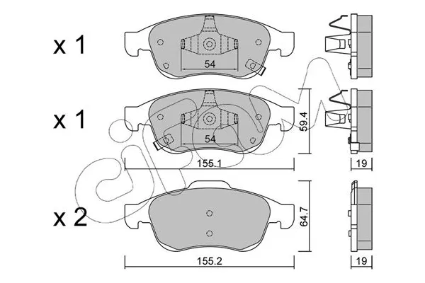 Fren Disk Balata Ön Fiat 500X (334)(2014->)  CIFAM 822-817-2