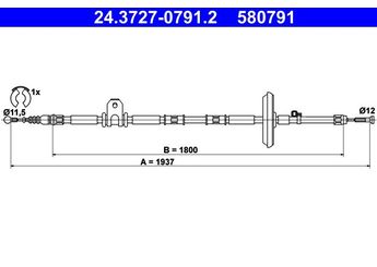 El Fren Teli Arka Sağ veya Sol OPEL ORJINAL 13323804  13323804 522057
