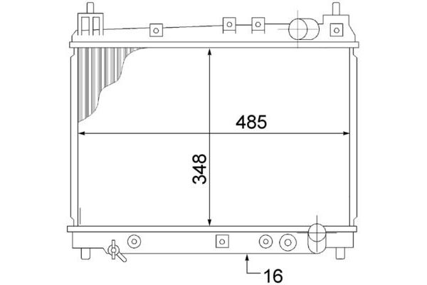 Su Radyatörü  Toyota Yaris Verso (NCP2/NLP2)(1999->)  MAHLE CR 1523 000S