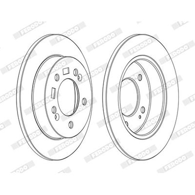 Fren Disk Ayna Arka Sağ ve Sol Hyundai ix20 (JC)(2010->)  FERODO DDF1874C