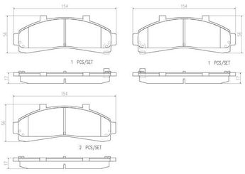 Fren Disk Balata Ön BREMBO P 24 041  ZZR049280A 2L5Z2001AA 3787544 F57Z2001A F57Z2001AA U0Y93323ZA XL242001BA XL2Z2001AA 1L2Z2001CA 2L542001AA 3L2J2001AA 3L2J2001BA 4444107 4532718 4586794 4901992 7L5J2001AA XL2Z2001BA ZZM049280 ZZM049280A ZZR049280