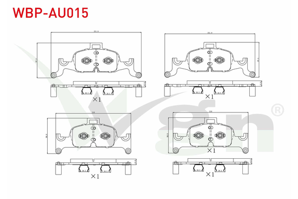 Fren Disk Balata Ön Audi A6 Avant (4A5)(04.2018->)  WGN WBP-AU015