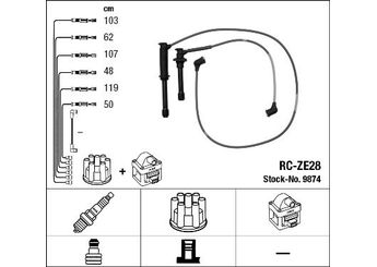Buji Kablosu  NGK 9874  18128A 0000-18-128A ZE2818140