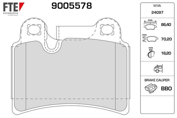 Fren Disk Balata Arka FTE 9005578