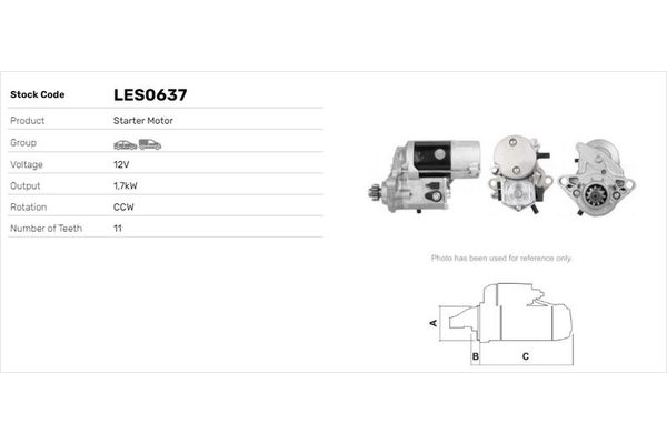 Marş Dinamosu  Land Rover Freelander 1 (LN)(01.1998->)  LUCAS ELEKTRIK LES0637