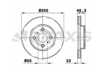 Fren Disk Ayna Ön Sağ ve Sol BRAXIS AE0297  4351252120