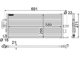 Su Radyatörü  MAHLE CIR 5 000P  2205001503 A2205001503 A 220 500 15 03