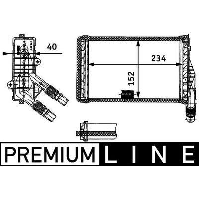 Kalorifer Radyatörü  Renault Kangoo (F/KC0)(03.2003->)  MAHLE AH 85 000P