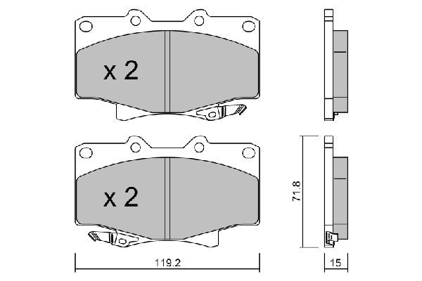 Fren Disk Balata Ön Toyota Land Cruiser Station (J8)(1990->)  AISIN BPTO-1918
