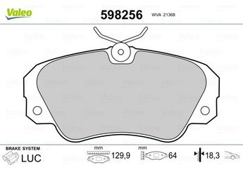 Fren Disk Balata Ön VALEO 598256  1605932 1605004 1605033 1605782 90398116 90541293 9192124 9195077
