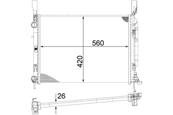 Su Radyatörü  Mitsubishi L200 (KA0/KB0)(2006->)  MAHLE CR 1156 000S