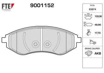 Fren Disk Balata Ön FTE 9001152  96534653 94566892 PW892497