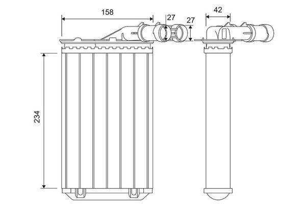 Kalorifer Radyatörü  Peugeot 306 Sedan (S1)(08.1994->10.1997)  VALEO 812005