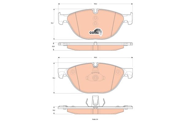 Fren Disk Balata Ön BMW 5 Serisi Gran Turismo (F07)(11.2009->)  TRW GDB1838