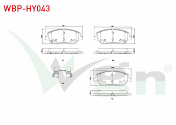 Fren Disk Balata Ön WGN WBP-HY043  