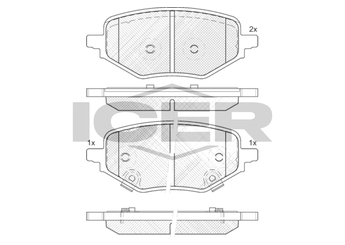 Fren Disk Balata Arka VALEO 671964  23947864 10445528 10489774