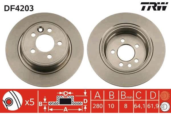 Fren Disk Ayna Arka Sağ ve Sol MG Rover Rover 75 Tourer (RJ)(1999->)  AYD 51488