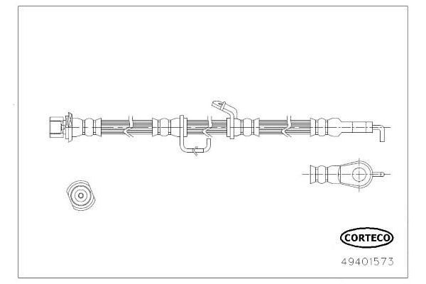 Fren Hortumu Ön Sağ Toyota Auris / Auris Hybrid (E18)(10.2012->)  CORTECO 49401573