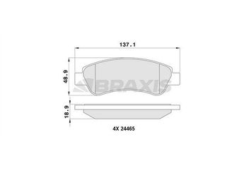 Fren Disk Balata Ön BRAXIS AA0066  77364016 425469 425360 4253-60 71752979 71773149 425359 4253-59 4254-69