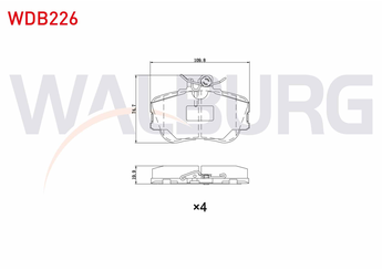 Fren Disk Balata Ön WALBURG WDB226  