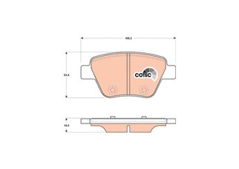 Fren Disk Balata Arka TRW GDB1841  GDB1841 2K5698451 2K5 698 451 5K0698451 5K0 698 451 5K0698451A 5K0 698 451 A 5K0698451C 5K0 698 451 C 5K0698451D 5K0 698 451 D