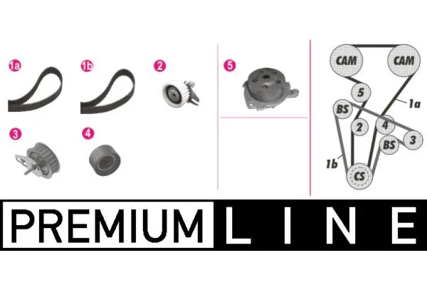 Devirdaim Su Pompası  Fiat Barchetta (183)(05.1995->)  MAHLE CPK 109 000P