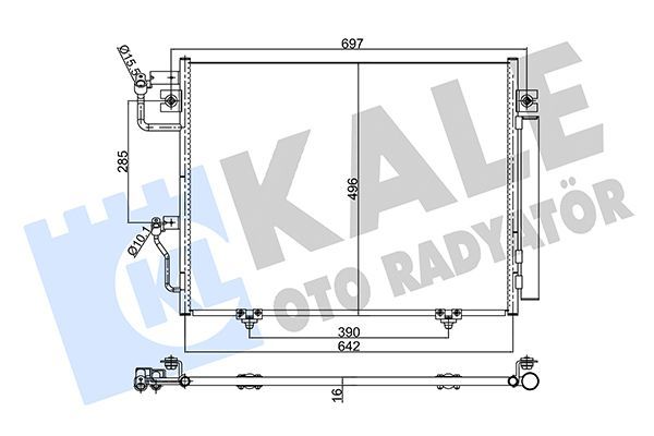 Klima Radyatörü  Mitsubishi Pajero (V80/V90)(2007->)  KALE 350635
