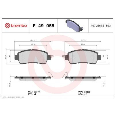 Fren Disk Balata Ön BREMBO P 49 055