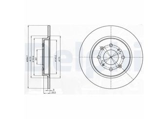 Fren Disk Ayna Arka Sağ ve Sol DELPHI BG4385C  42510TM8G00 42510TM8G01 42510-TM8-G00