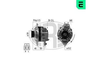 Alternatör  MANDO BN3730036030  3730036030