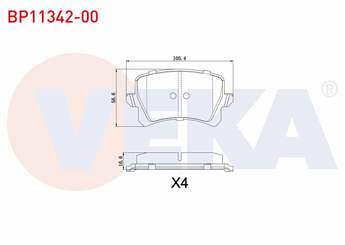 Fren Disk Balata Arka VEKA BP11342-00  