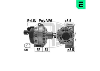 Alternatör  FIAT ORJINAL 51927505  51927505 51880173 51880175 51984058 51993603